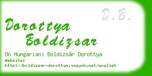 dorottya boldizsar business card