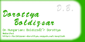 dorottya boldizsar business card